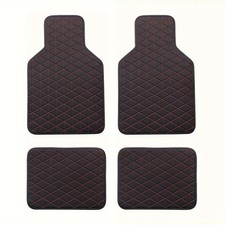 4-piece Waterproof Pu Leather Car Floor Mat Durable All-weather Protection Easy