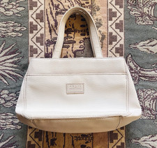 RELIC Ivory Pebbled Medium Satchel, Double Ha...