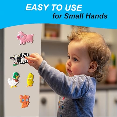 Refrigerator Magnets for Toddlers Farm Animals - Big Rubber FARM ANIMALS - Picture 6 of 7