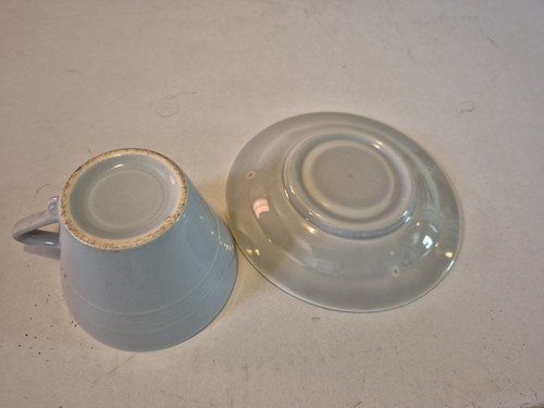 Vintage Homer Laughlin Green Harlequin Fiesta 2 Cups and 2 Saucer Matching MCM - Picture 5 of 7