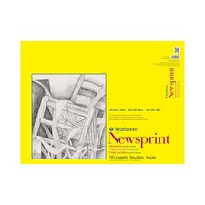 Strathmore 300 Series Tape Bound Newsprint Pad, 32 lb. Smooth 18x24,