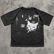 Funny Cat Meme Shirt Vintage Cat Lover Graphic Tee Gift for Cat Lovers