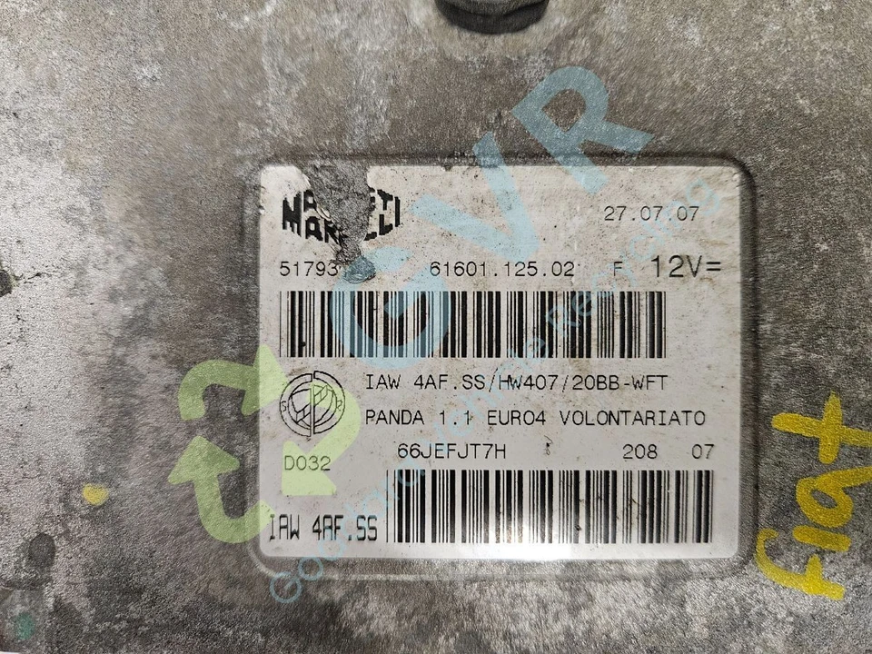 FIAT Panda 169 ECU Kit 6160112502 - Image 3 of 4