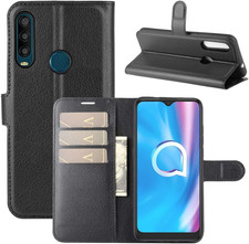 Cover Alcatel 1SE 2020, Custodia Portafoglio Cover a Libro in Pelle Flip Case Co