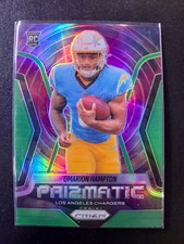 Panini Prizm 2025 Prizmatic Omarion Hampton #9 Green Prizm Rookie Chargers