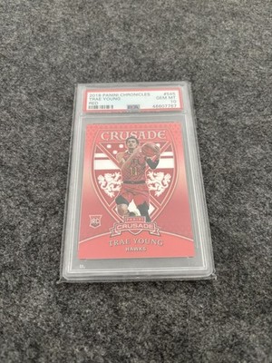 2018 Panini Chronicles Trae Young Crusade Red Prizm #545 /149 PSA 10 Rookie RC
