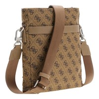 Guess Berlin Crossbody Flat UmhäNgetasche Tasche Beige / Brown Hellbraun Braun