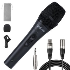 Professional Wired XLR Microphone Set Metal Vocal Dynamic Mic 16.4ft Cable
