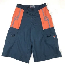 Guess Boy’s Board Shorts Black Orange Sz 14