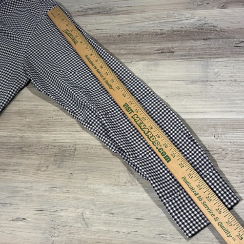 Polo Ralph Lauren Men Shirt Blue Large Slim Fit Gingham Check Cotton Button Down - Picture 7 of 8
