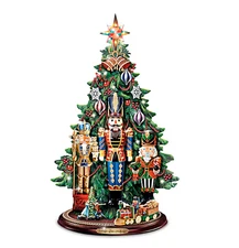 Bradford Exchange The Nutcracker Tabletop Tree With Lights Music Motion NEW NIB
