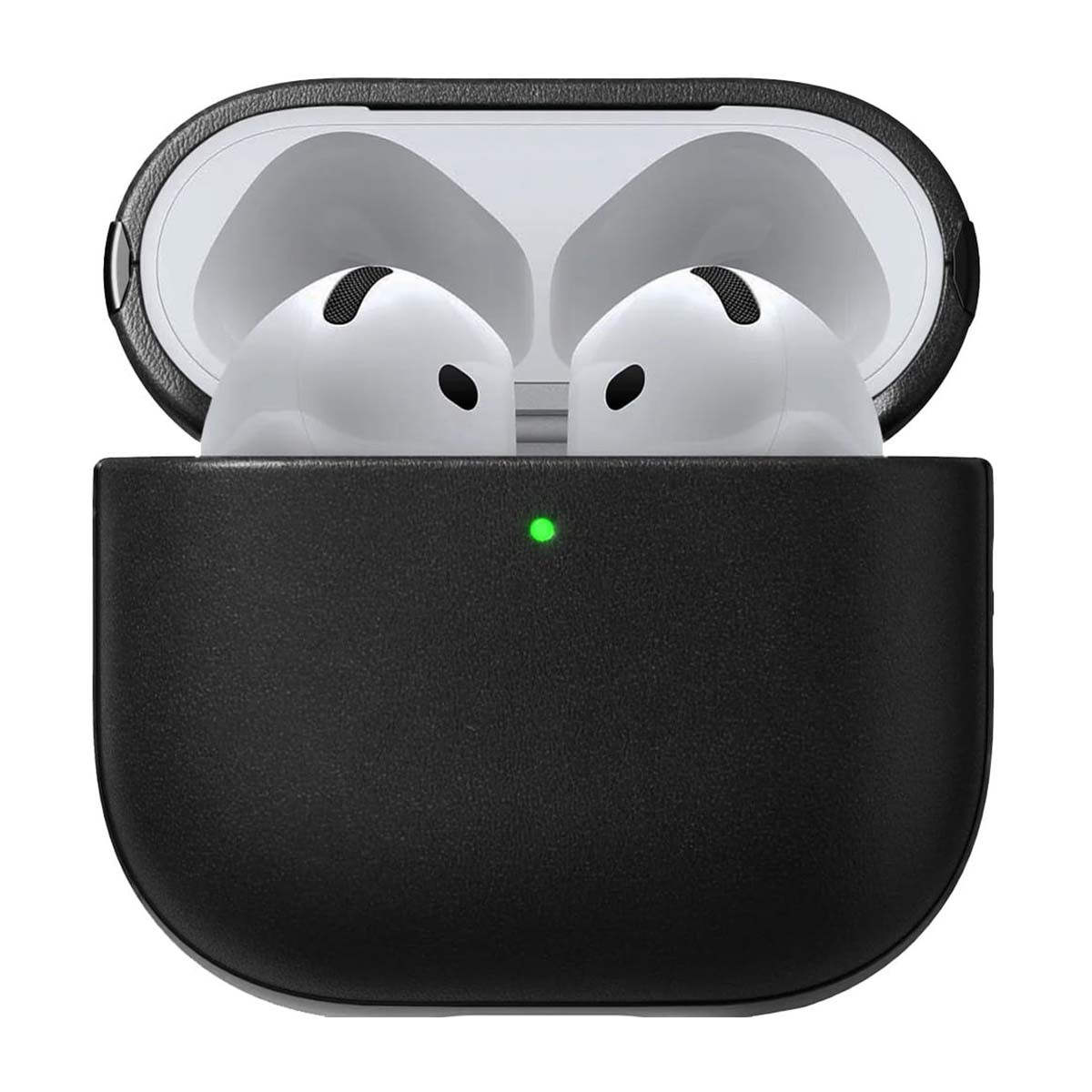 Étui AirPods 4 Nomad protégez vos écouteurs en voyage avec le cuir noir