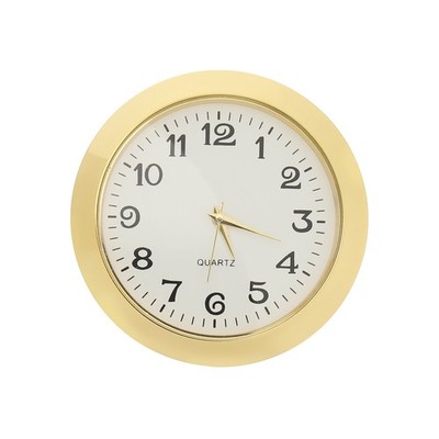 2-1/8 Inch 55mm Quartz Arabic Clock Insert Fit 45mm/1.77'' Gold Tone