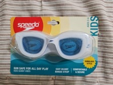 Speedo Kid's Sunny Vibes Bayside Swim Goggles Ages 3-6 - White  Cobalt