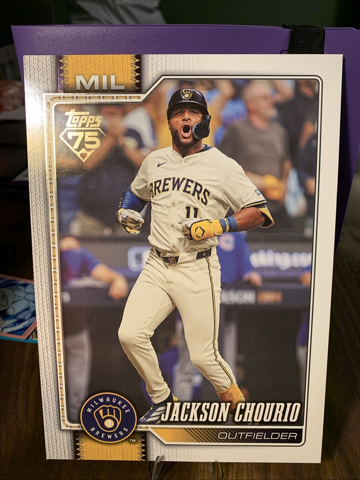 Jackson Chourio 2026 Topps Series 2 Oversized Card Milwaukee Brewers #448