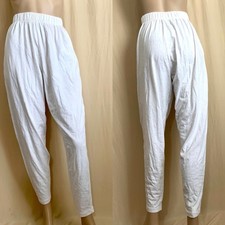 Vintage 80s BDP True White Soft Cotton Casual Pants Sz S