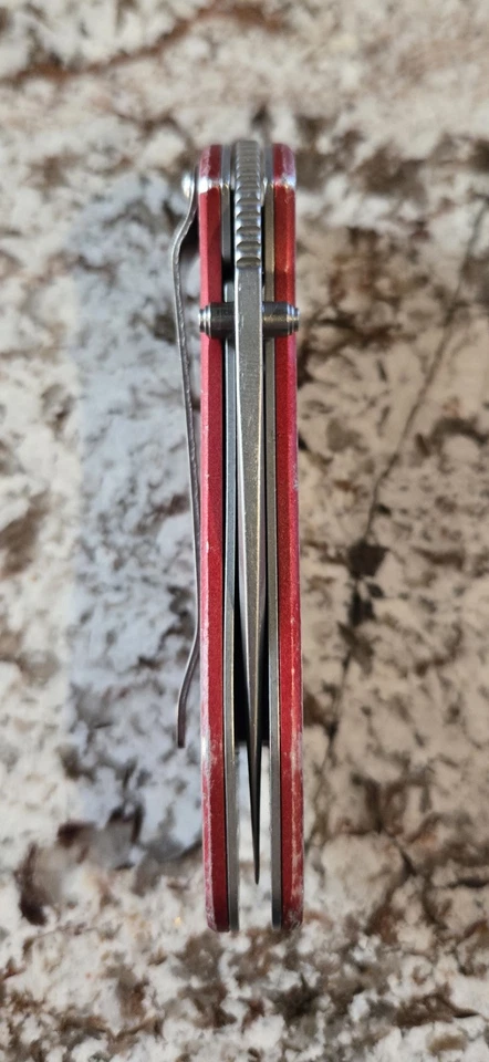 Navaja de bolsillo plegable Kershaw Snap-On 1620RDSO Scallion roja apertura asistida Foto 3 de 4