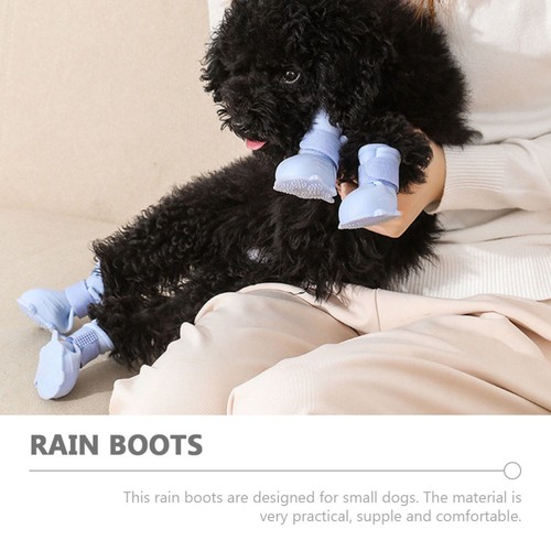 3 PCS Dog Waterproof Rain Boots Paw Protection for Dogs Shoes Adjustable - Picture 8 of 12