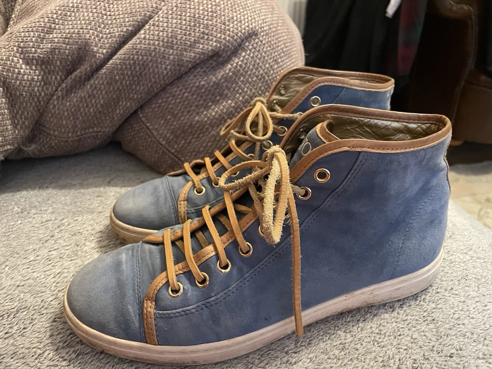 TOD’S TODS Stivaletti Donna UK 6 5 Morbido Camoscio Blu