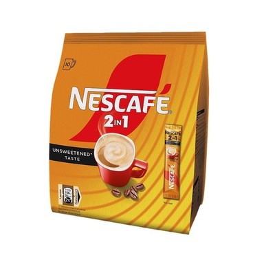 NESCAFE 2 in 1 Instantkaffeebeutel mit ungesüßtem Geschmack - je 10 Stick x 8g