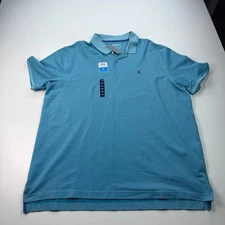 NEW Izod Golf Polo Shirt Mens 2XL XXL Blue Lightweight Stretch Casual