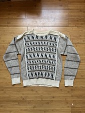 Vintage Knit Sweater Men's Grandpa Style 90s Size Medium