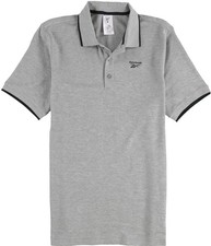 Reebok Mens Identity Polo Shirt, Grey, Medium