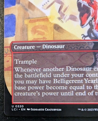 Belligerent Yearling (Borderless) 0320 LCI Uncommon Lost Caverns Of Ixalan MTG - Picture 4 of 12