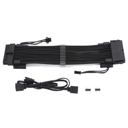 Dual End 24 Pin Addressable RGB Power Extension Cable Mesh Type Colorful ARG NEW - Afbeelding 12 van 12