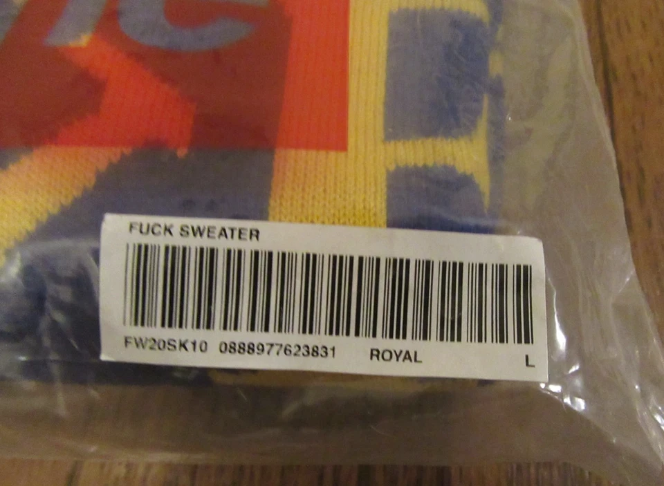 Suéter Supreme tamanho grande azul royal FW20 Supreme Nova York 2020 novo em folha - Imagem 4 de 4