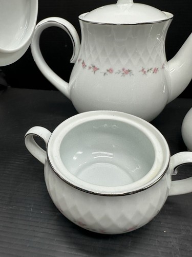 Vintage 1960 Noritake China Cheri Teekanne Zucker Milchkännchen 5 Teile Top Zustand - Bild 2 von 18