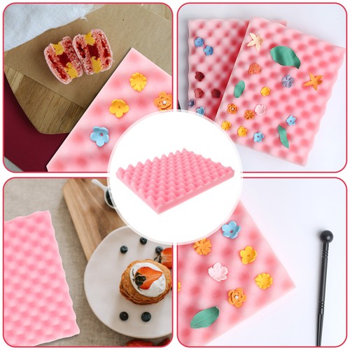2 PIEZAS Estera de Esponja para Fondant Sugarcraft Bandeja Moldeadora Flores - Imagen 12 de 12