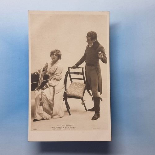 Edwardian Actors Postcard C1905 Real Photo Miss Terriss Mr Hicks Quality Street