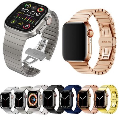 Titanium Steel Strap For Apple Watch Band Ultra 3 49mm 40 41 44 45 42 46mm