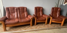 EKORNES Stressless Windsor Reclining Sofa & 2 Armchairs Recliners FREE DELIVERY