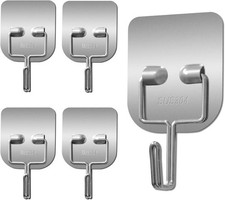 Metal Heavy Duty Self-Adhesive Wall Hooks Waterproof Stainless Steel Hooks for