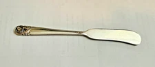 "Spring Glory" Flat Solid Butter Spreader  Knife-5  3/4" International Sterling