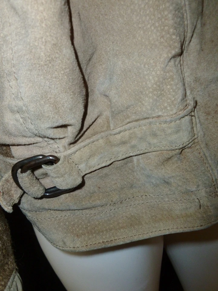 DE COLECCIÓN Avanti Chaqueta de Cuero L Para Hombres Marrón Cerdo Gamuza Abrigo Hombres Gamuza Bombardero Foto 3 de 4