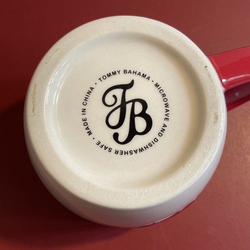 Tommy Bahama erhabenes Marlin Logo - orange/rot & weiß 20 Unzen Kaffeebecher - NEUWERTIG! - Bild 5 von 7