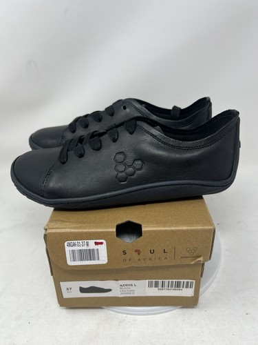 Neu Herren Vivo Barfuß Addis Schwarz Leder Freizeitschuhe Sneaker EU 37 US 7 L - Bild 1 von 9