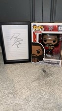 WWE Roman Reigns Signed Autograph Tribal Chief Bloodline & FUNKO POP COA PROOF