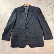 George Blazer Mens 44R Black Suit Jacket Two ...