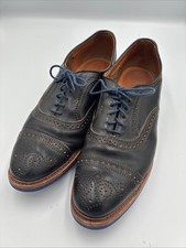 Allen Edmonds Strandmok Black Blue Chromexcel Oxfords Men's Sz 12 D Custom Cork