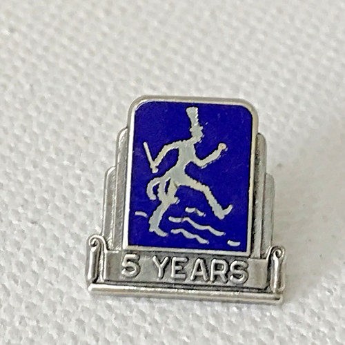 Sterling Silver Unknown Company Or Group Five-Year Service Pin