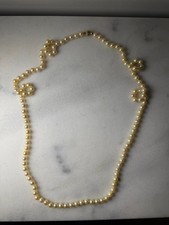 Stunning Japanese Akoya Yellow Cream Pearl Necklace - LONG 36" LARGE 6mm Pearl