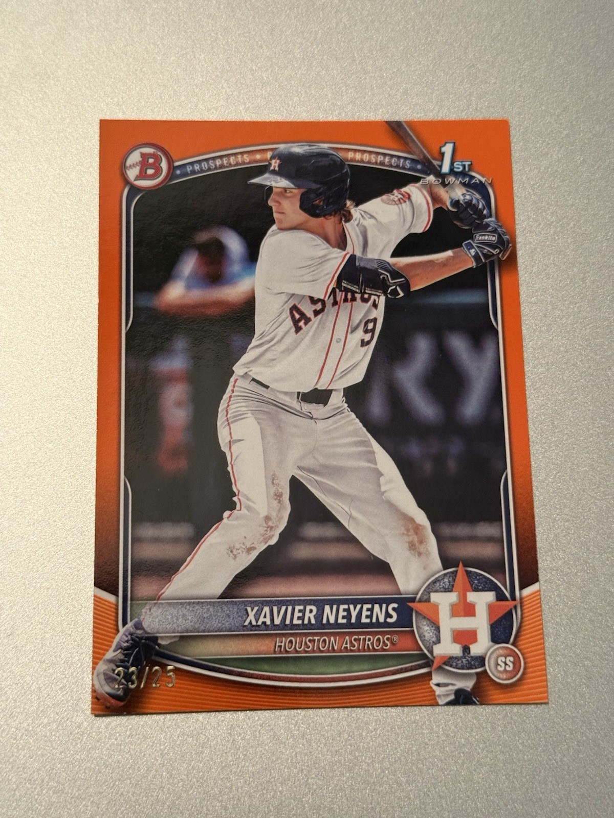Bowman Draft BD-2 Xavier Neyens /25 Orange Bowman First Houston Astros 2025