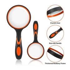 10X Shatterproof Magnifying Glass 10X Large Handheld Magnifying Glass for kids,