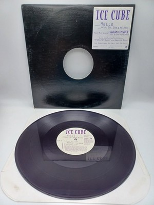 Ice Cube -  Hello 12  Vinyl Maxi Single Purple Wax Promo Ft. Dr. Dre, MC Ren