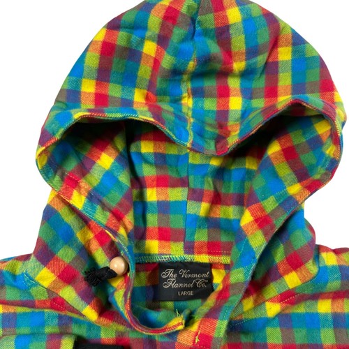 Vermont Flannel Co. Hooded Pullover Plaid Flannel Shirt Mens Large Multicolor - Picture 22 of 24