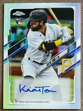 2021 Topps Chrome Update Autograph Refractor Ka-Ia Tom Rookie #CUSA-KT Pirates